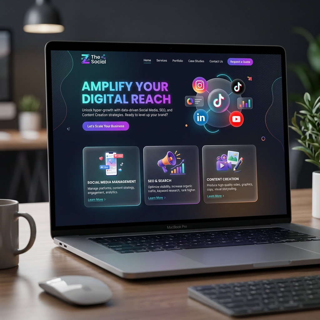 The Z Social Agency Website - Portfolio Work of Vishesh Yadav